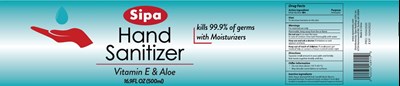 sipa hand sanitizer 500 ml 70.jpg image of label - sipa hand sanitizer 500 ml 70